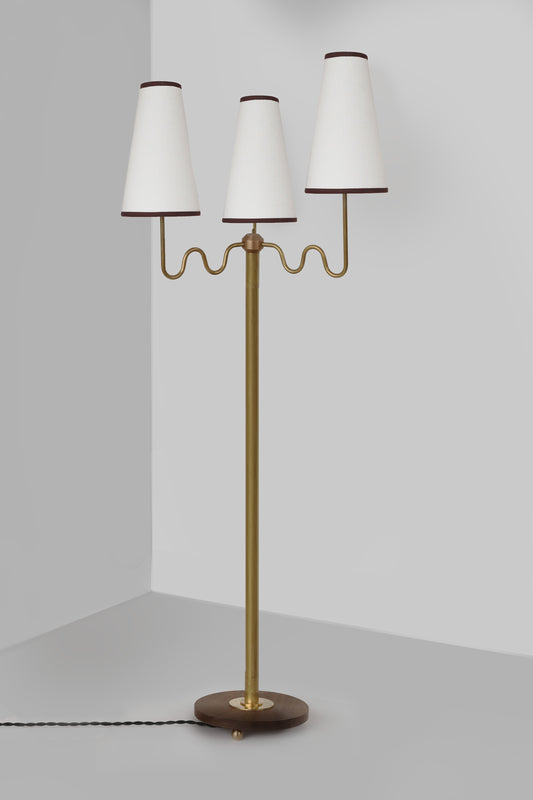 Willow Flow Lamp in cream and chocolate -cream & chocolate