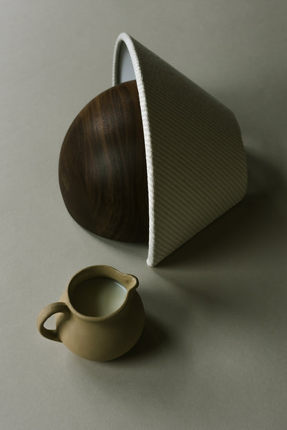 Hawthorne Sconce in natural and cream pinstripe -natural and cream pinstripe