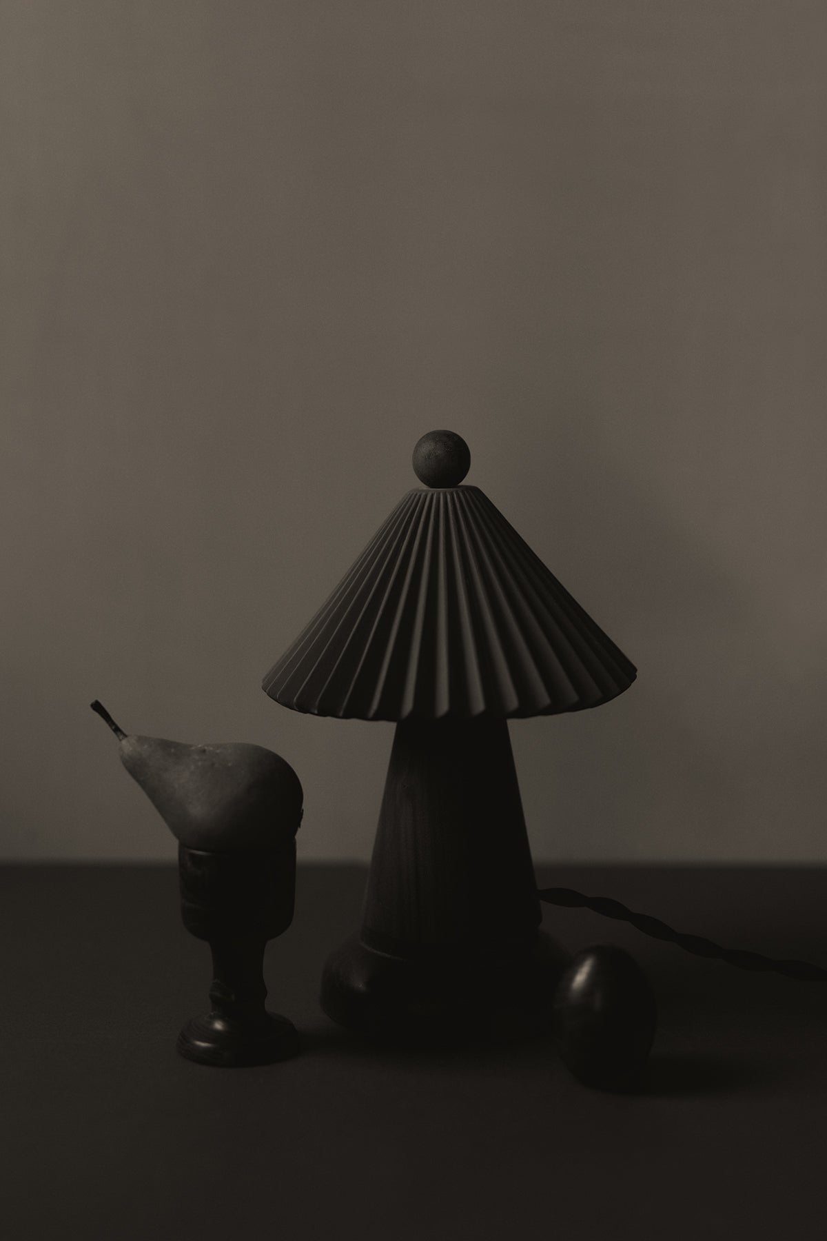 Mini Prairie Table Lamp in storm -storm