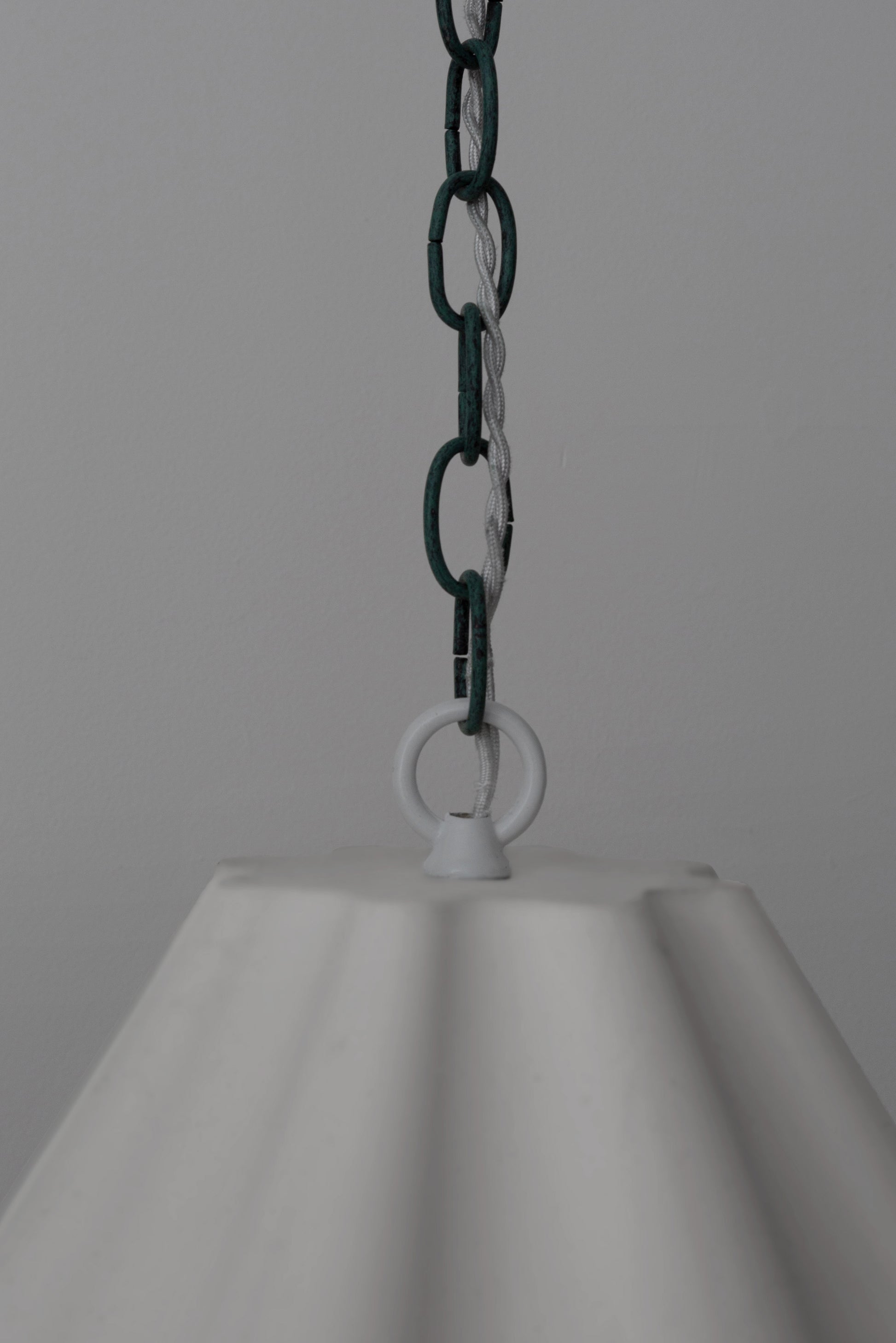 Margaux Pendant with patina green chain -patina green
