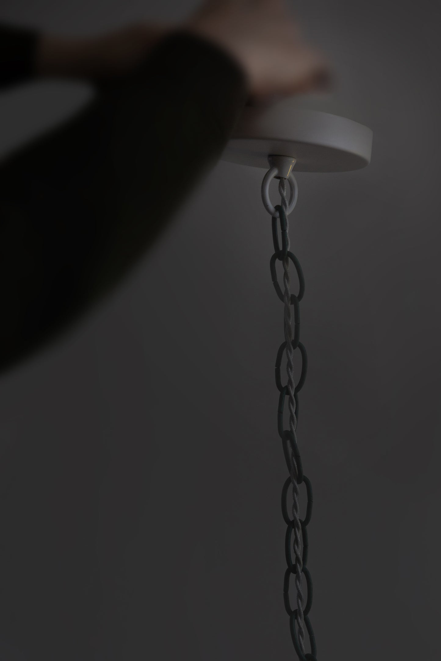 Margaux Pendant with patina green chain -patina green
