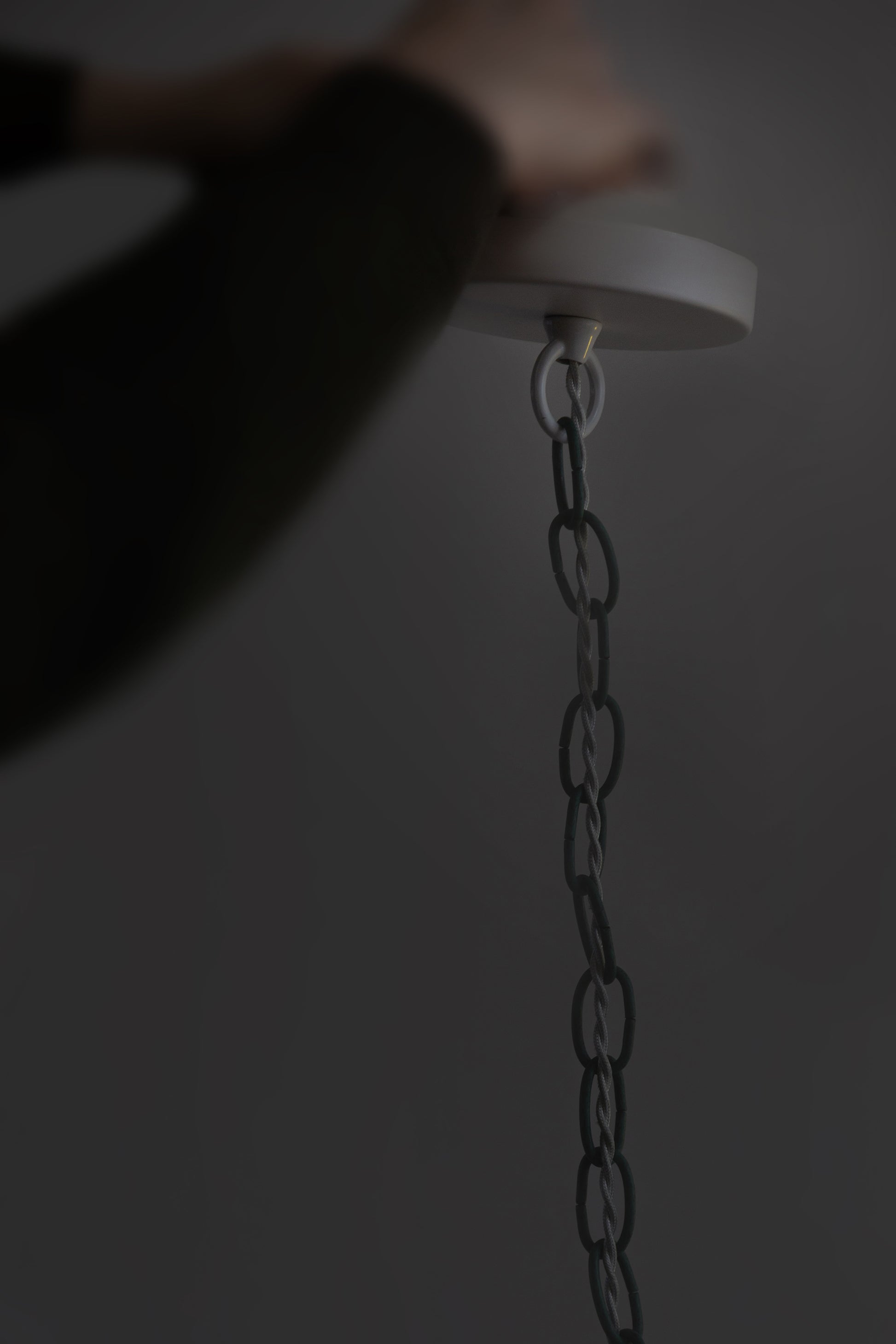 Margaux Pendant with patina green chain -patina green