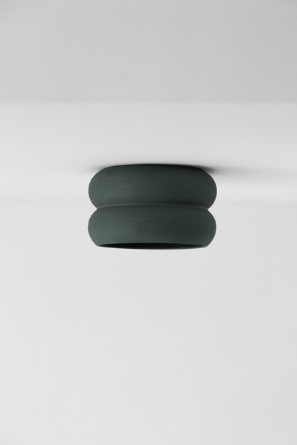 Cherub flush mount in moss -moss