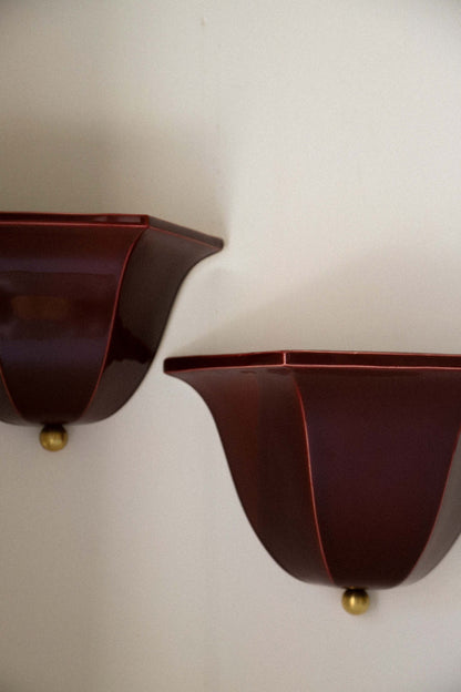 Maeve Sconce in Garnet -garnet