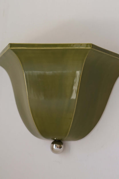 Maeve Sconce in Olive -olive