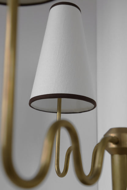 Willow Table Lamp in cream & chocolate -cream & chcoolate