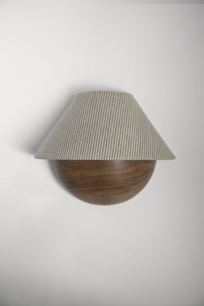 Hawthorne Sconce in natural and indigo pinstripe -natural and indigo pinstripe