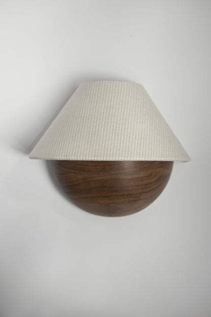 Hawthorne Sconce in natural and cream pinstripe -natural and cream pinstripe