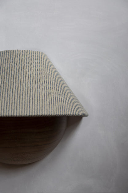 Hawthorne Sconce in natural and indigo pinstripe -natural and indigo pinstripe