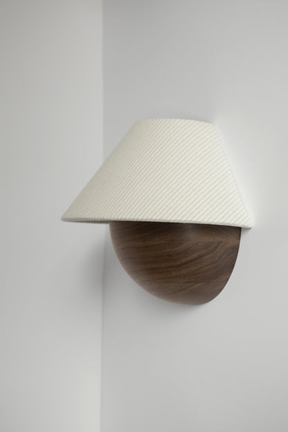Hawthorne Sconce in natural and cream pinstripe -natural and cream pinstripe