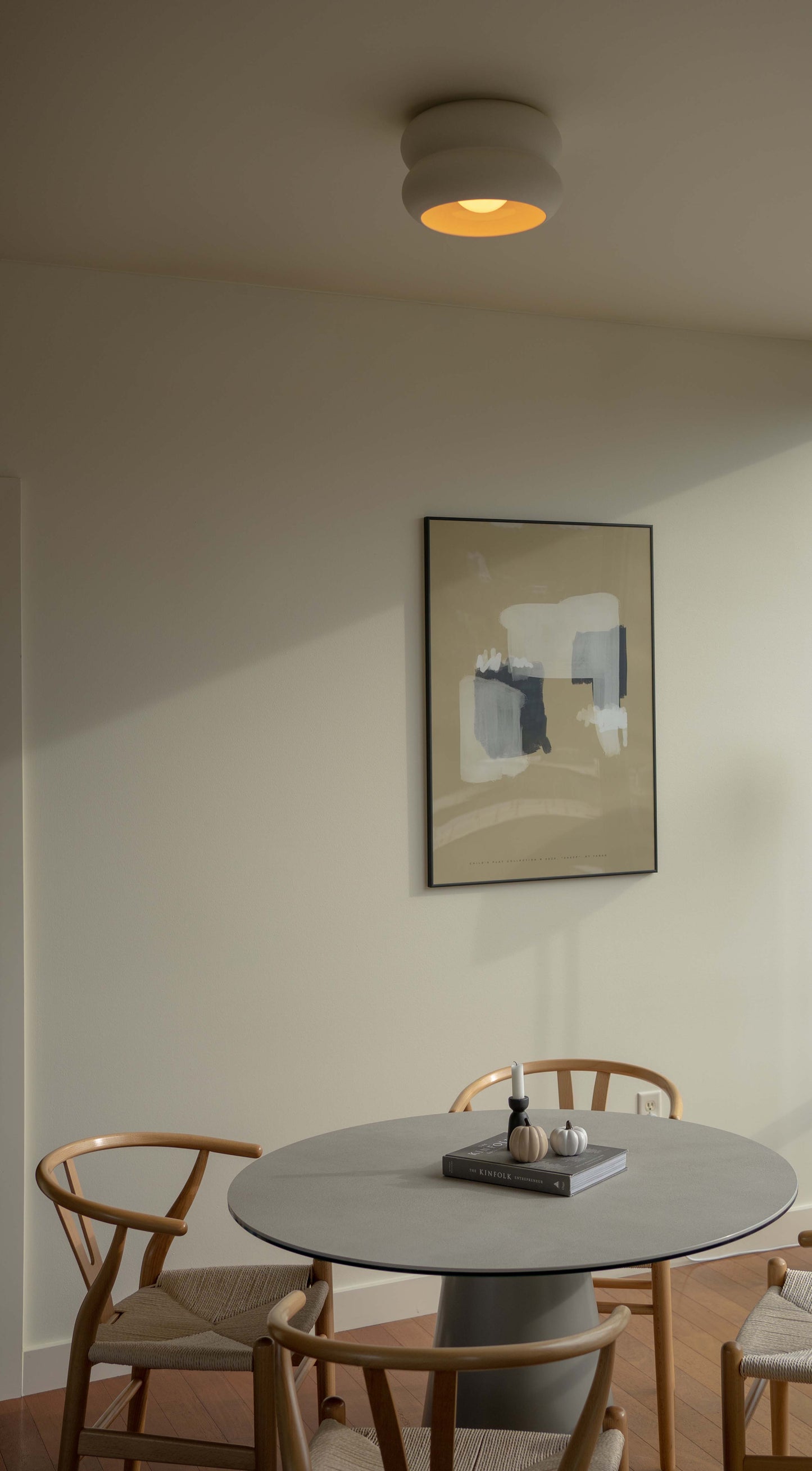 Cherub Mega surface mount in dining area in cloud -cloud
