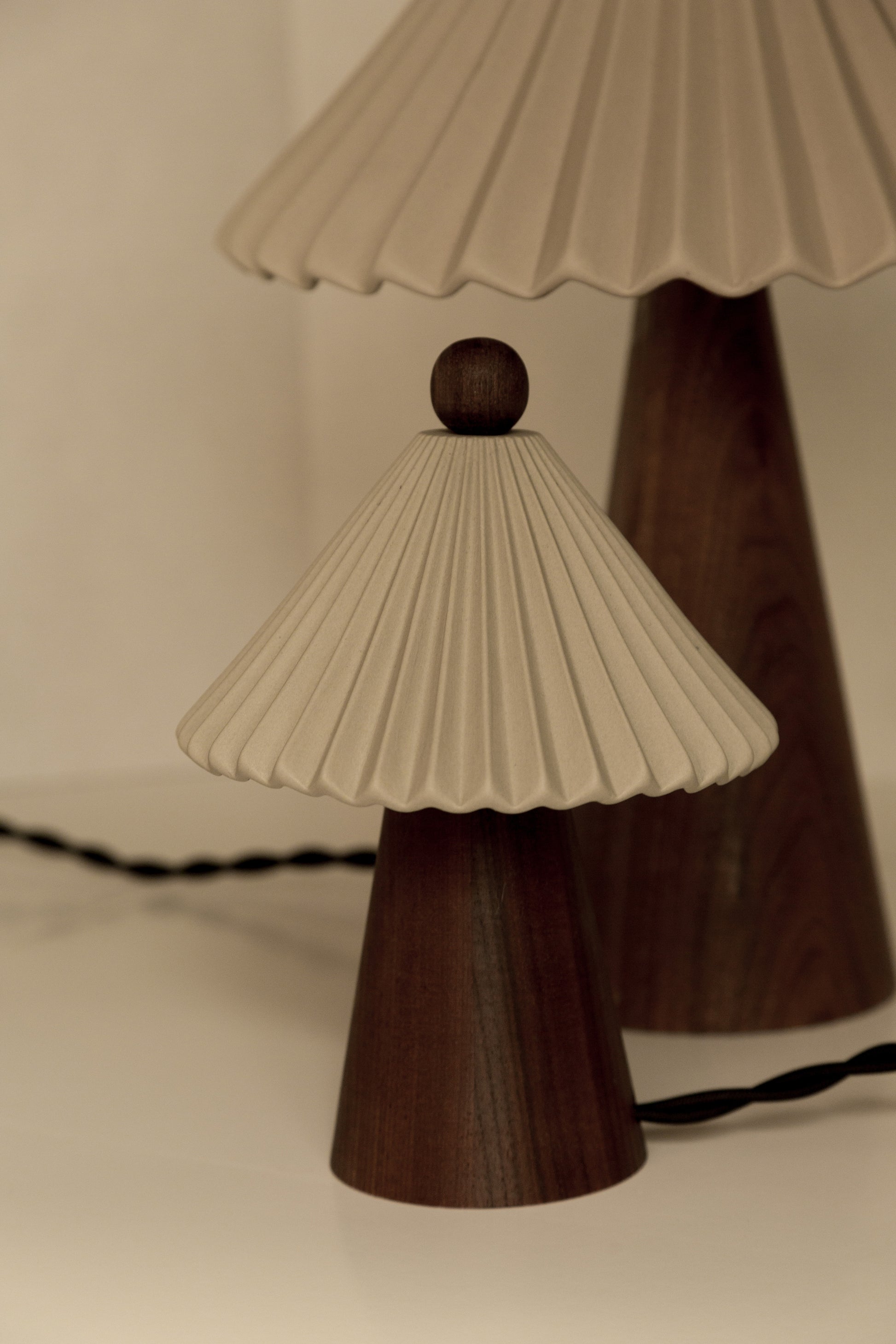 Mini Prairie Table Lamp in cloud -cloud